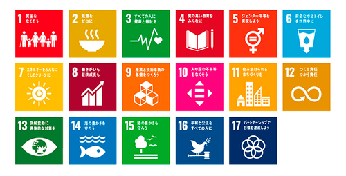 SDGs1〜17のアイコン